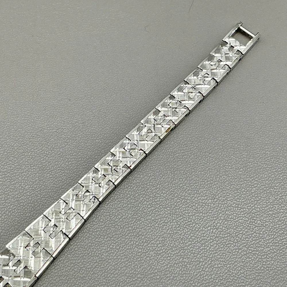 Vintage Timex Watch Womens Manual Wind Silver Tone Rectangle Bracelet Working